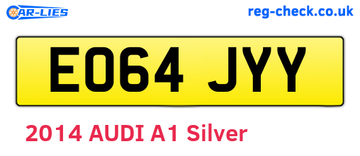 EO64JYY are the vehicle registration plates.