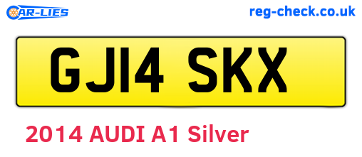 GJ14SKX are the vehicle registration plates.