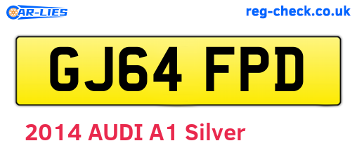 GJ64FPD are the vehicle registration plates.