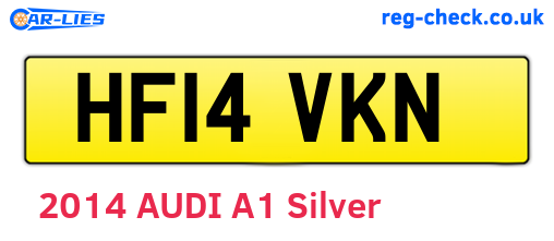 HF14VKN are the vehicle registration plates.