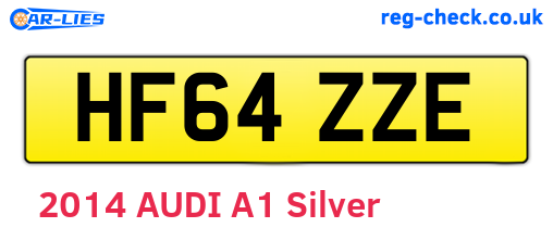 HF64ZZE are the vehicle registration plates.