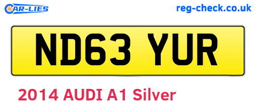 ND63YUR are the vehicle registration plates.