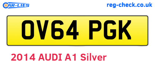 OV64PGK are the vehicle registration plates.