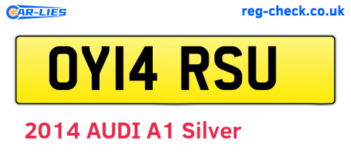 OY14RSU are the vehicle registration plates.