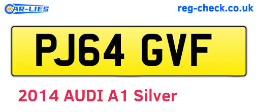 PJ64GVF are the vehicle registration plates.