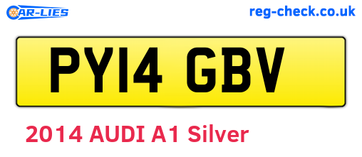 PY14GBV are the vehicle registration plates.