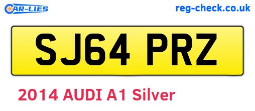 SJ64PRZ are the vehicle registration plates.