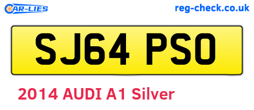 SJ64PSO are the vehicle registration plates.