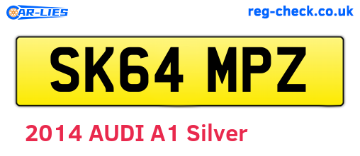 SK64MPZ are the vehicle registration plates.