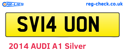 SV14UON are the vehicle registration plates.