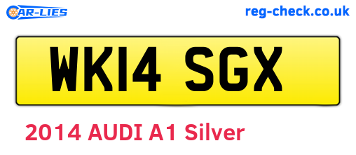 WK14SGX are the vehicle registration plates.
