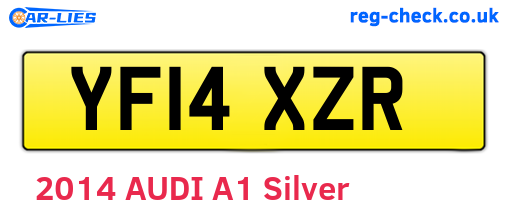 YF14XZR are the vehicle registration plates.