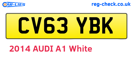 CV63YBK are the vehicle registration plates.