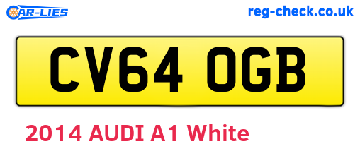 CV64OGB are the vehicle registration plates.