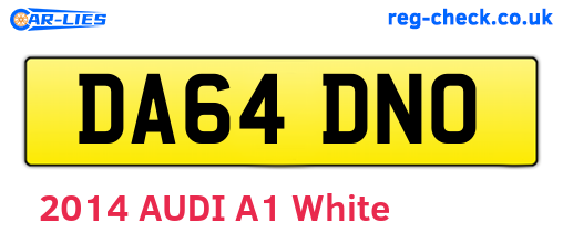 DA64DNO are the vehicle registration plates.