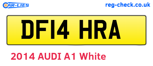DF14HRA are the vehicle registration plates.