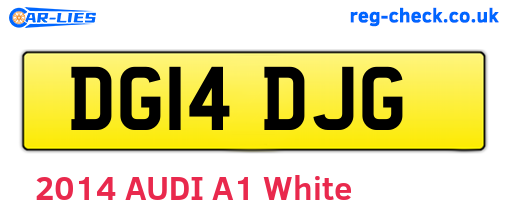 DG14DJG are the vehicle registration plates.