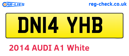 DN14YHB are the vehicle registration plates.