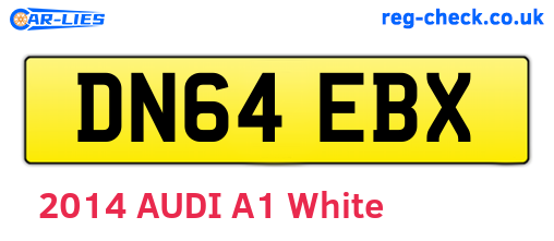 DN64EBX are the vehicle registration plates.