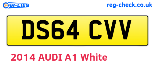 DS64CVV are the vehicle registration plates.