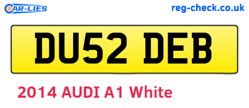 DU52DEB are the vehicle registration plates.