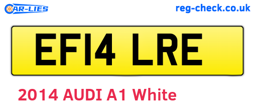 EF14LRE are the vehicle registration plates.