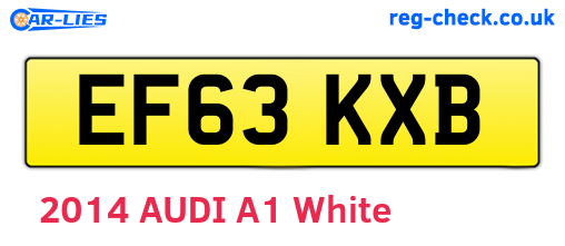 EF63KXB are the vehicle registration plates.