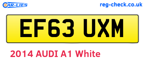 EF63UXM are the vehicle registration plates.
