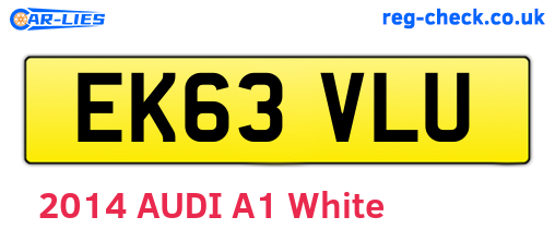 EK63VLU are the vehicle registration plates.