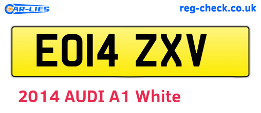 EO14ZXV are the vehicle registration plates.