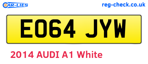 EO64JYW are the vehicle registration plates.