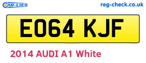 EO64KJF are the vehicle registration plates.