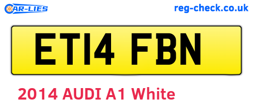 ET14FBN are the vehicle registration plates.