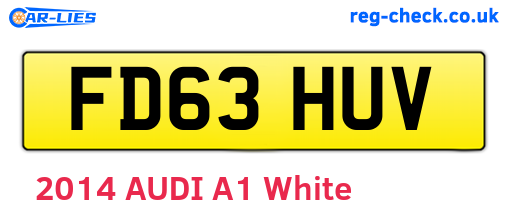 FD63HUV are the vehicle registration plates.
