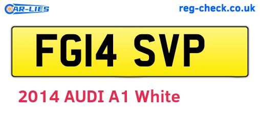 FG14SVP are the vehicle registration plates.