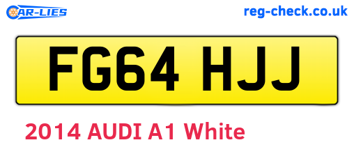 FG64HJJ are the vehicle registration plates.
