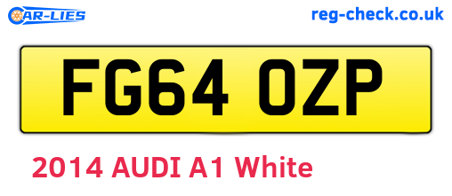 FG64OZP are the vehicle registration plates.