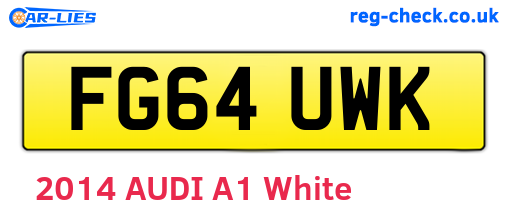 FG64UWK are the vehicle registration plates.