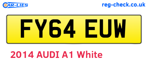 FY64EUW are the vehicle registration plates.