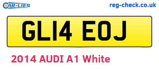 GL14EOJ are the vehicle registration plates.
