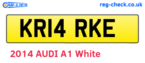 KR14RKE are the vehicle registration plates.