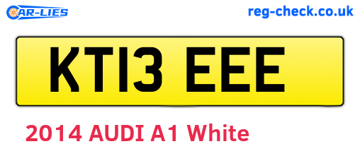 KT13EEE are the vehicle registration plates.