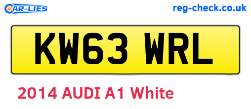 KW63WRL are the vehicle registration plates.