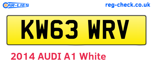 KW63WRV are the vehicle registration plates.