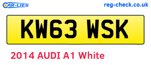 KW63WSK are the vehicle registration plates.