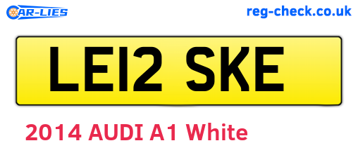 LE12SKE are the vehicle registration plates.