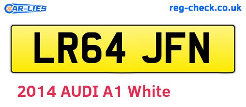LR64JFN are the vehicle registration plates.