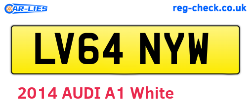 LV64NYW are the vehicle registration plates.