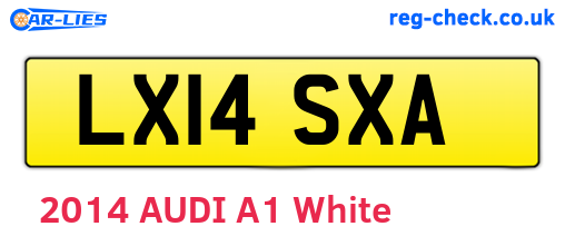 LX14SXA are the vehicle registration plates.