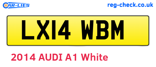 LX14WBM are the vehicle registration plates.